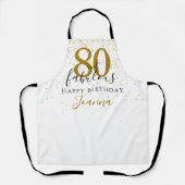 80 en Fabulous Birthday Elegant Gold en Black Schort (Voorkant)