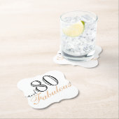 80 en Fabulous Elegant 80e Verjaardag Kartonnen Onderzetters (Insitu)