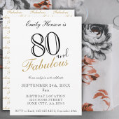 80 en Fabulous Elegant Script Verjaardag Kaart
