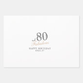 80 en Fabulous Elegant Vrouw 80e Verjaardag Inpakpapier Vel (Voorkant)