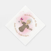 80 en Fabulous Etnische Glam Grappige 80e Verjaard Servet (Hoek)