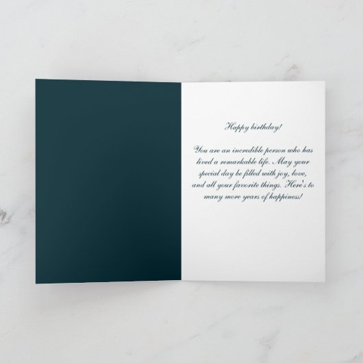 80 en Fabulous Flower Pattern Verjaardag Kaart (Binnen)