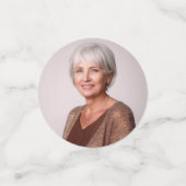 80 en Fabulous Flower Pattern Verjaardagsfoto Confetti (Kleine voorkant)