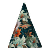 80 en Fabulous Flower Pattern Verjaardagsfoto Feesthoedjes (Rechts)