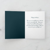 80 en Fabulous Flower Pattern Verjaardagsfoto Kaart (Binnen)