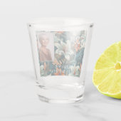 80 en Fabulous Flower Pattern Verjaardagsfoto Shot Glas (Achterkant)