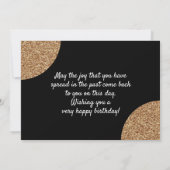 80 en Fabulous Gold Glitter 2 Foto 80th Birthday Kaart (Achterkant)