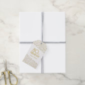 80 en Fabulous Gold Glitter 80th Birthday Cadeaulabel (Met Touw)