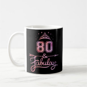 80 En Fabulous Happy 80th Koffiemok