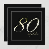 80 en Fabulous Kaart (Voorkant / Achterkant)
