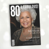 80 en Fabulous Magazine Hoesje 80ste verjaardag Kaart