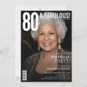 80 en Fabulous Magazine Hoesje 80ste verjaardag Kaart (Voorkant)