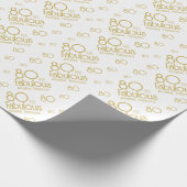 80 en Fabulous Moderne 80e Verjaardag Cadeaupapier (Hoek)