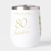 80 en Fabulous Ornament 80th Birthday Foto (Voorkant)