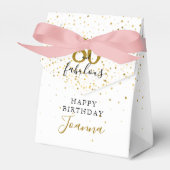 80 en Fabulous Verjaardag Goud en Zwart Elegant Bedankdoosjes (Voorkant Zijde)