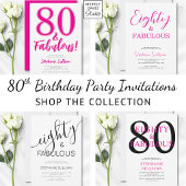 80 En Fabulous Verjaardagsfeest Kaart