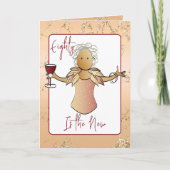 80 en Fabulous Vrouw Cartoon Roos Goud Verjaardag Kaart (Voorkant)