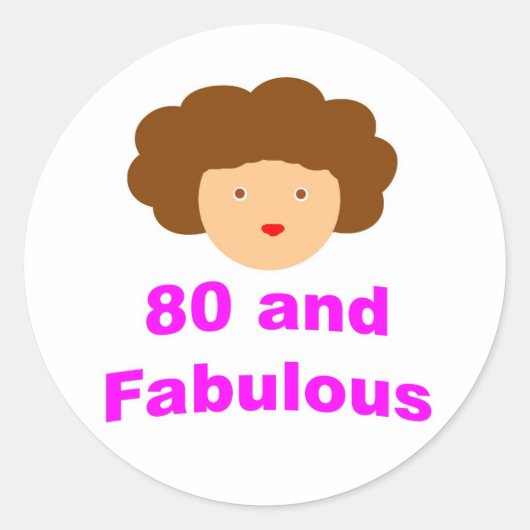 80 en fantastisch ronde sticker (Voorkant)