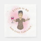 80 en fantastische etnische gouden roze Vrouw Verj Servet (Voorkant)