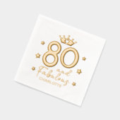 80 en fantastische moderne 80e verjaardag geperson folie servetten (Links)