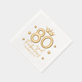 80 en fantastische moderne 80e verjaardag geperson folie servetten (Rechts)