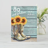 80 en fantastische rustieke land Westerne zonneblo Kaart (Staand voorkant)