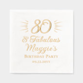 80 en het fantastische 80ste verjaardagsfeest folie servetten (Voorkant)