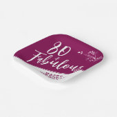 80 en Magenta 80th Birthday van het Manuscript van Papieren Bordje (Gebogen)