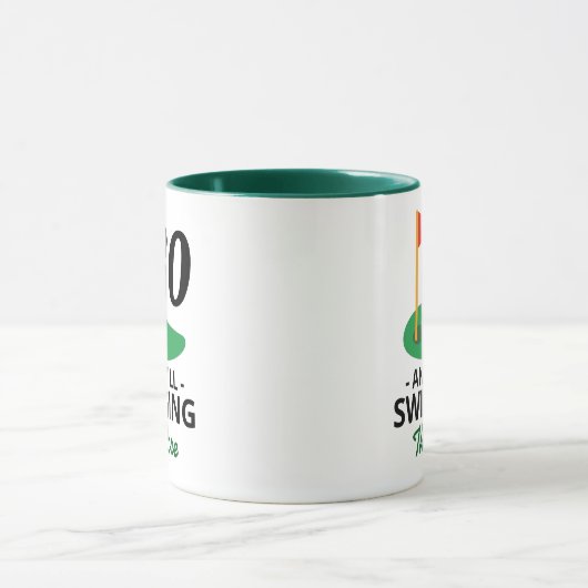 80 en nog steeds swingend, grappige 80e verjaardag mok (Midden)