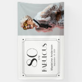 80 & Fabulous Bold Foto 80ste Verjaardagsfeestje Spandoek (Verticaal)