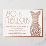 80 & Fabulous Gold Gown Retro 80th Birthday Folie Uitnodiging<br><div class="desc">80 & Fabulous Gold Gown Retro 80th Birthday Folie Uitnodiging Bekijk andere uitnodigingen in onze niche en nestwinkel</div>