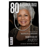 80 Fabulous Magazine Cover 80th Birthday  Medium Cadeauzakje (Voorkant)