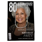 80 Fabulous Magazine Cover 80th Birthday  Medium Cadeauzakje (Achterkant)