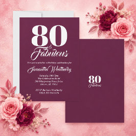 80 & Fabulous Moerbei Verjaardag Kaart