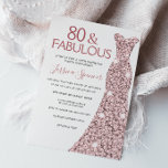 80 & Fabulous Roos Gold Dress 80th Birthday Party Kaart<br><div class="desc">80 & Fabulous Roos Gold Dress 80th Birthday Party - Uitnodigingen Variaties in de uitnodiging en overeenkomende objecten in onze winkel</div>