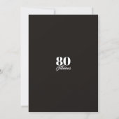 80 & Fabulous Witte Typografie Viering Kaart (Achterkant)