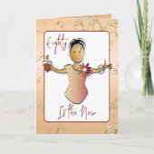 80 Fantastische Fun Vrouw Cartoon Roos Gouden Verj Kaart (Voorkant)