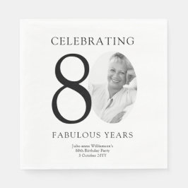 80 fantastische jaren 80ste verjaardag servet