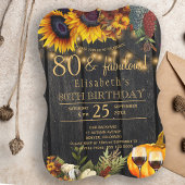 80 fantastische jaren rustieke oogst herfst verjaa kaart