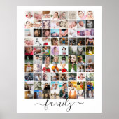 80 Foto Collage Persoonlijke Familie Poster (Voorkant)