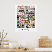 80 Foto Collage Persoonlijke Familie Poster (Keuken)