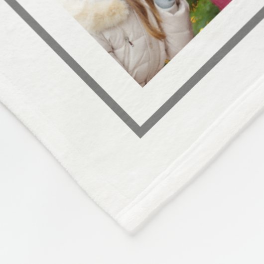 80 Foto Collage Sjabloon Persoonlijk Wit Fleece Deken (Hoek)