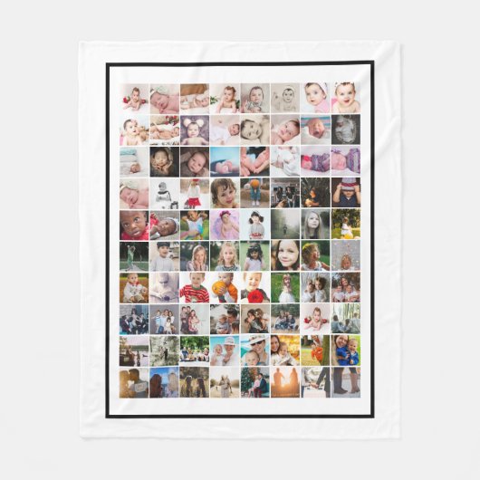80 Fotosjabloon Aangepaste kleuring Fleece Deken (Voorkant)