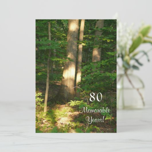 80 gedenkwaardige jaren/verjaardagscelebratie-man kaart (Staand voorkant)