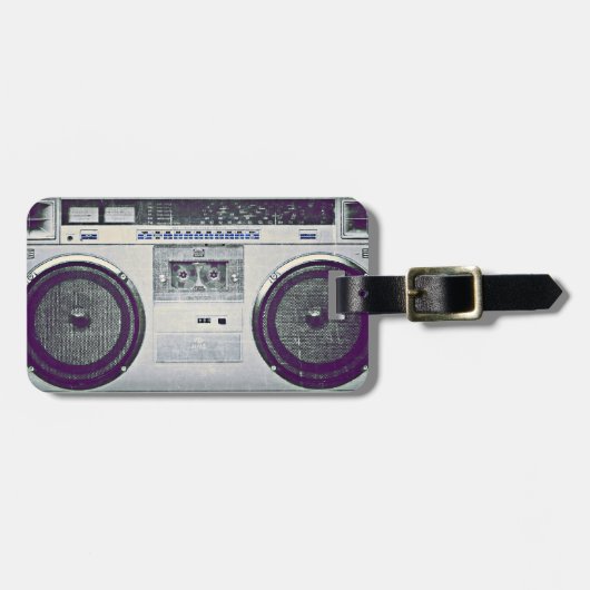80-ghetto blaster bagagelabel (Voorkant horizontaal)