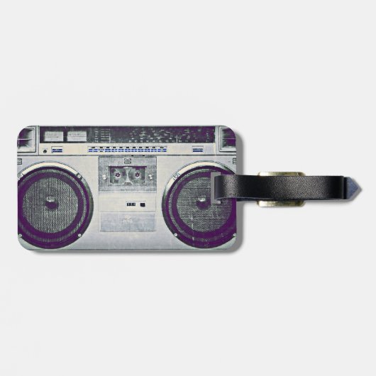 80-ghetto blaster bagagelabel (Achterkant horizontaal)