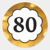 80 - Golden Numbers Sticker (Voorkant)