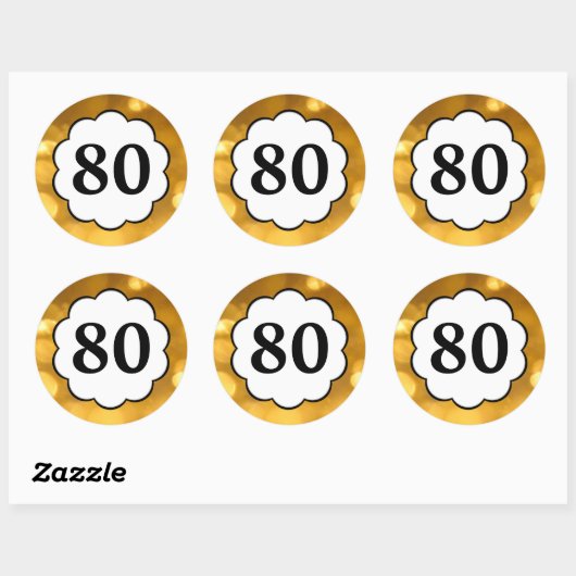 80 - Golden Numbers Sticker (Vel)