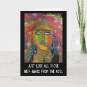 80 "Hair Bands" Verjaardag Kaart (Voorkant)