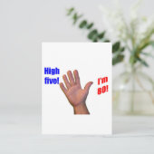 80 High Five Briefkaart (Staand voorkant)
